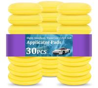 vsshe spugne per lucidatura in microfibra, 30 Pezzi Pad Applicatore Auto, Applicatore di cera per auto in schiuma,Applicatores in spugna per Autos Lavaggio,cere,polish,detergenti e sigillante vernice