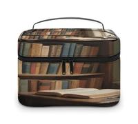 VstaDank Borsa da toilette per libri da donna e uomo borsa da barba con cerniera facile da pulire borse da bagno portatili da doccia grandi borse per cosmetici impermeabili in pelle borsa da viaggio
