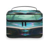 VstaDank - Borsa da trucco glitterata per le donne borsa da viaggio portatile con manico borsa cosmetica leggera di grande capacità borse impermeabili per il trucco da viaggio