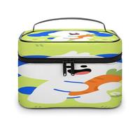 VstaDank Borsa per il trucco con coniglio carino per le donne Borsa da toilette portatile da viaggio con manico Borse cosmetiche leggere di grande capacità Borse per cosmetici impermeabili per il