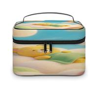 VstaDank Borsa per il trucco da donna con orso carino borsa da toilette portatile da viaggio con manico borse cosmetiche leggere di grande capacità borse impermeabili per trucco per casa viaggi