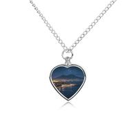VstaDank Collana con urna di Napoli per ceneri gioielli personalizzati per cremazione per animali domestici per ceneri ciondolo a forma di cuore collana commemorativa gioielli per animali domestici