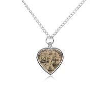 VstaDank Collana con urna pirata marittima con mappa del tesoro per ceneri gioielli personalizzati per cremazione per animali domestici per ceneri con ciondolo a forma di cuore collana commemorativa