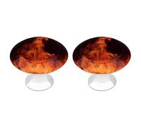 VstaDank Dancing Fire Drawer Pull Robusta Maniglia per porta in acciaio inossidabile Pomelli rotondi per armadietti Pomelli per cassetti alla moda Pomelli per cassetti Tiranti per porte squisite
