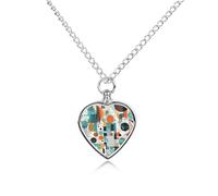 VstaDank Forme e curve Collana urna per ceneri Gioielli personalizzati per cremazione per animali domestici per ceneri ciondolo a forma di cuore collana commemorativa gioielli per animali domestici