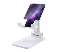 VstaDank Magic Galaxy, supporto per telefono cellulare da scrivania, regolabile, pieghevole, per smartphone e tablet da 4-13 pollici, accessorio da scrivania da viaggio e ufficio, stile bianco