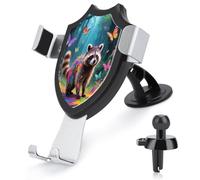 VstaDank Magic Raccoon - Supporto per telefono cellulare regolabile a 90°, supporto per bocchetta dell'aria, supporto per telefono da auto a ventosa per telefoni da 4 a 6 pollici, supporti stabili e