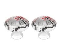 VstaDank Pomello per cassetto invernale Plum Grove Nice Bathroom Cabinet Knob Round Cabinet Pull Stainless Steel Cabinet Handle Circle Drawer Handle Modern Drawer Pull for Wardrobe Cabinet 2 Pcs