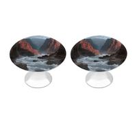 VstaDank Pomello per cassetto topografico Nice Bathroom Cabinet Knob Round Cabinet Pull Stainless Steel Cabinet Handle Circle Drawer Handle Modern Drawer Pull for Wardrobe Cabinet 2 Pcs