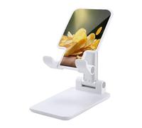 VstaDank Potato Chips - Supporto per telefono cellulare da scrivania, regolabile, pieghevole, per smartphone e tablet da 4-13 pollici, accessorio da scrivania da viaggio e ufficio, stile bianco