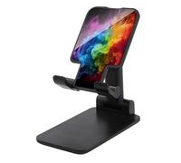 VstaDank Rainbow Smoke - Supporto per telefono cellulare da scrivania, regolabile, pieghevole, per smartphone e tablet da 4-13 pollici, accessorio da scrivania da viaggio e ufficio, stile nero