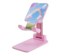VstaDank Supporto per telefono cellulare da scrivania, regolabile, pieghevole, per smartphone e tablet da 4-13 pollici, accessorio da scrivania da viaggio e ufficio, stile rosa