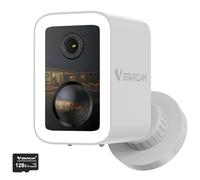 VSTARCAM Telecamera di sorveglianza 2K per esterni ed interni, supporto magnetico, archiviazione cloud gratuita, faretto e sirena, rilevamento di movimento KI, durata della batteria 1-6 mesi, WiFi 2,4