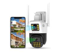 VSTARCAM Telecamera di sorveglianza da 3 MP+3 MP, per esterni, con doppia telecamera 2 K, rotazione a 360°, suono di allarme individuale, 2,4 GHz, sensore di movimento PIR, visione notturna a colori