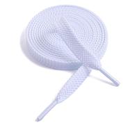 VSUDO Lacci per Scarpe Piatti da 100 cm in Bianco, Larghezza 9 mm, Tessuti a Doppio Spessore Stringhe per Scarpe da Ginnastica o Sneaker (1 Paio-Bianco-100cm)