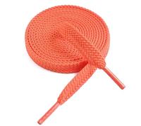 VSUDO Lacci per Scarpe Piatti da 115 cm in Arancione, Larghezza 9 mm, Tessuti a Doppio Spessore Stringhe per Scarpe da Ginnastica o Sneaker (1 Paio-Arancione-115cm)