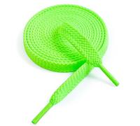 VSUDO Lacci per Scarpe Piatti da 60 cm in Verde Neon, Larghezza 9 mm, Tessuti a Doppio Spessore Stringhe per Scarpe da Ginnastica o Sneaker (1 Paio-Verde Neon-60cm)