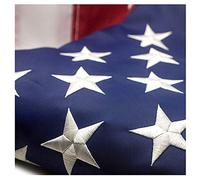 VSVO US American Flag 3x5 ft - Heavyweight Polyester US Outdoor Indoor Flags - Embroider Stars, Sewn Stripes, Brass Grommets USA Flags