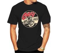 VSYNLOJN Cafe Racer Bike Motorcycle Race Cool T Shirt Men Black S