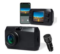 Vsysto 2K WiFi dashcam auto mini dash cam auto DVR con obiettivo Sony323 doppia porta USB ricarica auto sensore G registrazione loop (singola fotocamera)
