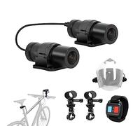 VSYSTO Bike Recorder Dual 1080P Fotocamere Anteriori e Posteriori Starlight Visione Notturna Moto Casco Recorder 6 Strati Lens 150 ° Grandangolo WIFI Impermeabile (Nero-1080P*2)