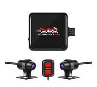 VSYSTO Moto Dash Cam Fotocamera per moto Doppia fotocamera 1080P Fotocamera anteriore e posteriore Schermo 140 ° grandangolo Videocamera sportiva impermeabile WiFi Controllo cablato WDR Massimo 256 GB