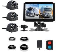 VSYSTO Sistema di telecamere per camion da 7,0 pollici, 4 canali, kit telecamera di retromarcia per furgone, trattore semi rimorchio, camper, HD 1080p anteriore e laterale e posteriore telecamere di