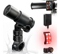 VSYSTO Telecamera WiFi per bicicletta con display OLED, controller cablato, sensori di pressione dei pneumatici, GPS HD 1080P obiettivo grandangolare a 150°, impermeabile, per moto/bici, con