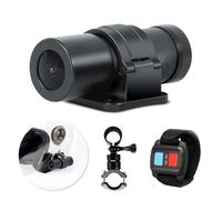 VSYSTO Telecamera WiFi per casco con telecomando per bicicletta e moto, HD 1080p, impermeabile, obiettivo grandangolare 150 gradi, visione notturna, telecamera da cruscotto, registrazione in loop
