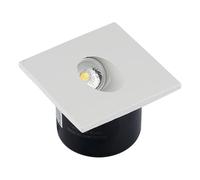 V-TAC Faretto LED segnapasso VT-1109 3W quadrato bianco da incasso 3000K