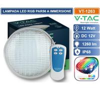 V-TAC Lampada LED da Piscina 12W PAR56 con Radiocomando RGB IP68
