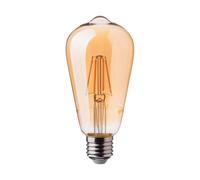 VT-1966 6W LED ST64 FILAMENT AMBER COVER BULB COLORCODE:2200K E27