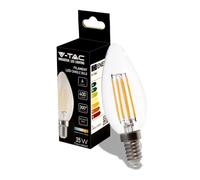 LAMPADINA LED E14 4W FILAMENTO CALDA A CANDELA VT-1986-LED214301 V-TAC