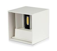 V-TAC Lampada LED da Muro Quadrata Doppio LED COB 11W Colore Bianco Satinato Fascio Luminoso Regolabile 3000K IP65