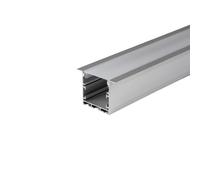 Profilo Alluminio Da Incasso Larga Per Striscia Led Fino 30mm Misura 48X35mm Com