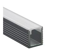 PROFILO ALLUMINIO SILVER LINEARE PER STRISCE LED DA 2MT OPACO CON DIFFUSORE VT-8136-LED2903 V-TAC