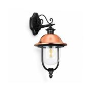 V-TAC VT-852 Portalampada wall lanterna da giardino Facing-down alluminio nero e