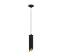VT-975 1xGU10 HANGING PENDANT BLACK D:55x200MM