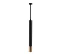 VT-977 1xGU10 HANGING PENDANT BLACK+GOLD D:60x500MM