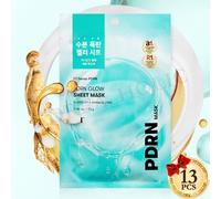 VT PDRN Glow Sheet Mask 25g x 13EA Maschera Lenitiva Idratante per la Pelle K...