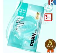 VT PDRN Glow Sheet Mask 25g x 5pcs Radiance Mask Elasticity Wrinkle Care Kbeauty