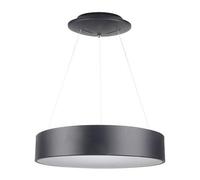 V-TAC Lampadario LED a Sospensione Circolare 25W in Metallo Colore Nero d: 45cm h: 120cm 3000K
