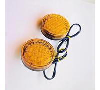 VTAIEX Luce per moto 1 Paio Di Indicatori Di Direzione Per Moto Color Ambra, Lampada Per Scooter ATV Universale Per Moto, Per Harley, Per Davidson, Per Chopper, Per Bobber(Yellow Lens)