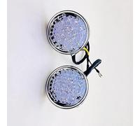 VTAIEX Luce per moto 1 Paio Di Indicatori Di Direzione Per Moto Color Ambra, Lampada Per Scooter ATV Universale Per Moto, Per Harley, Per Davidson, Per Chopper, Per Bobber(White Lens)