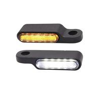 VTAIEX Luce per moto 2 Pezzi Indicatore Di Direzione Per Moto Lampeggiante Lampada Da Corsa Bianca Indicatori Di Manubrio Per Moto Lampade Per Accessori Per Harley Per Davidson
