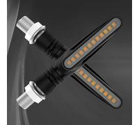 VTAIEX Luce per moto 2PCS Moto Indicatori Di Direzione Luce 12V Coda Lampeggiatore Acqua Che Scorre Lampeggiante Flessibile Moto Luci Lampeggianti(2 Pcs Blue)
