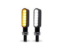 VTAIEX Luce per moto Indicatori Di Direzione Per Moto Da 8 Mm Lampade Lampeggianti Bianche Ambra Lampeggiatore 12V Accessori Per Spie Per Moto(2Pcs Amber White)