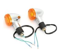 VTAIEX Luce per moto Indicatori Di Direzione Per Moto Indicatori Di Direzione Ambra Lampeggianti Per La Maggior Parte Delle Moto Filettate Da 10 Mm Per Harley Per Davidson Per Honda(Orange lens)