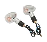 VTAIEX Luce per moto Indicatori Di Direzione Per Moto Indicatori Di Direzione Ambra Lampeggianti Per La Maggior Parte Delle Moto Filettate Da 10 Mm Per Harley Per Davidson Per Honda(Clear lens)