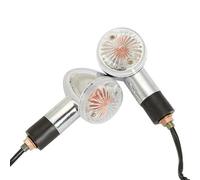 VTAIEX Luce per moto Per Harley Per Davidson Per Honda Indicatori Di Direzione Per Moto Indicatori Di Direzione Ambra Lampeggianti Per La Maggior Parte Delle Moto Filettate Da 10 Mm(Clear lens)